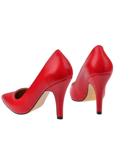 Pullman 10 Cm Topuklu Kadın Ayakkabı Stiletto Mak-437 Kırmızı