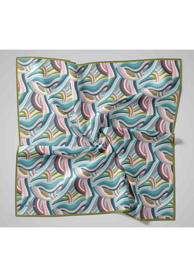 Silk Home Twill İpek Eşarp 11471-25 Su Yeşili, Pembe, Yeşil, Beyaz, Gri