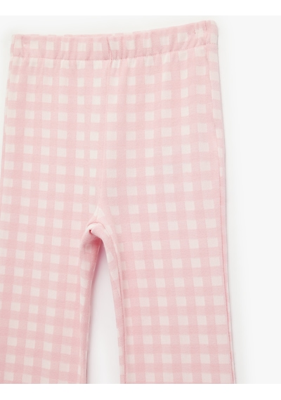 Koton Beli Lastikli Slim Fit Ekoseli İspanyol Paça Pantolon Pembe Ekose 6skg40058ak Pembe Koton Beli Lastikli Slim Fit Ekoseli İspanyol Paça Pantolon Pembe Ekose 6skg40058ak Pembe
