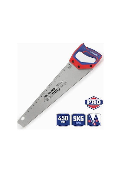 Workpro Wp215010 450mm Sk5 11 Tpı Ağır Hizmet Tipi El Testeresi Fr Wp215010