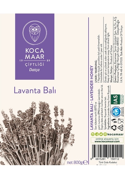 Kocamaar Lavanta Krem Balı 800 G
