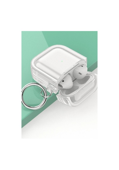 Airpods 4 4.nesil Shiny Şeffaf Kılıf - Siyah