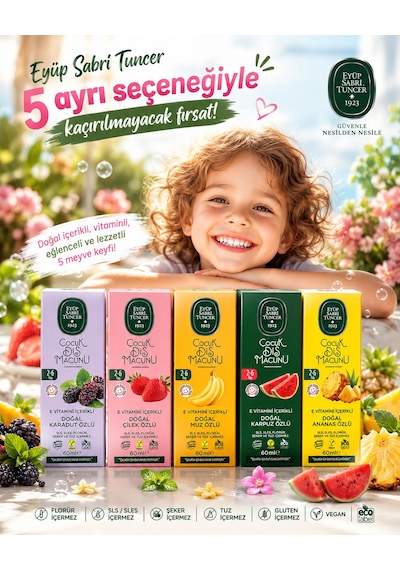 Çoçuk Diş Macunu 5 Ayrı Seçeneğiyle Tam Koruma