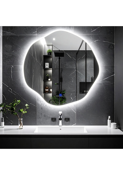 Kael Beyaz Led'li Lavabo & Banyo Aynası Dokunmatik Sensörlü 60 X 60