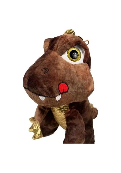 40 Cm Parlak Dinozor Peluş Oyuncak Sevimli Yumuşak Ve Eğlenceli Dinozor Kahverengi