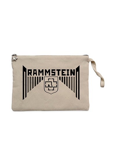 Rammstein Wall Krem Clutch Astarlı Cüzdan / El Çantası Krem