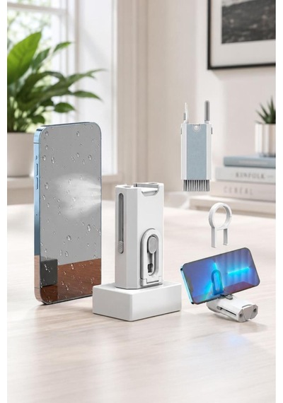 Bilgisayar Set Sprey Depolu 8ın1 Klavye Ekran Kulaklık Mouse Telefon Temizleme Mcb01 Beyaz