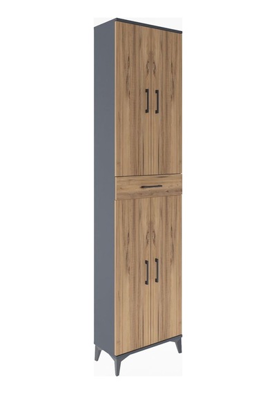 Arges Dolap 5 Raflı Tek Çekmeceli 4 Kapaklı 60x30x243 Antrasi... Antrasit Arges Dolap 5 Raflı Tek Çekmeceli 4 Kapaklı 60x30x243 Antrasi... Antrasit