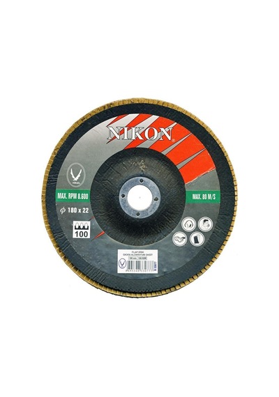 Nikon Alüminyum Oksit Flap Disk 180mm 100 Kum 20 Adet