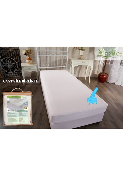 Plus+ Bambu Su Sıvı Geçirmez Yatak Koruyucu Alez Fitted Full Kenar Alez Çarşaf Tek Çift Battal