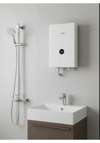 Veito Speed E9 Dokunmatik Dijital Ekranlı Ani Su Isıtıcısı Şofben - 9 Kw Güçlü Isıtma, Ip25 Su Geçirmezlik Tasarımlı Şofben Elektirikli Şofben Montaj Dahil Değildir.