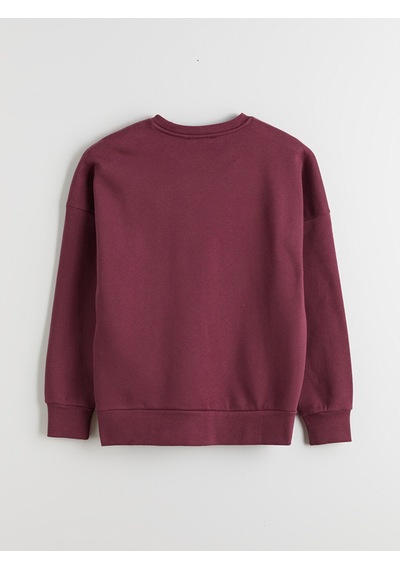 Lcw Vision Mürdüm Nakışlı Oversize Kadın Kalın Sweatshirt