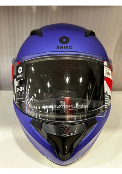 Shiro SH-508 Çene Açılır Kapalı Kask Mat Mavi