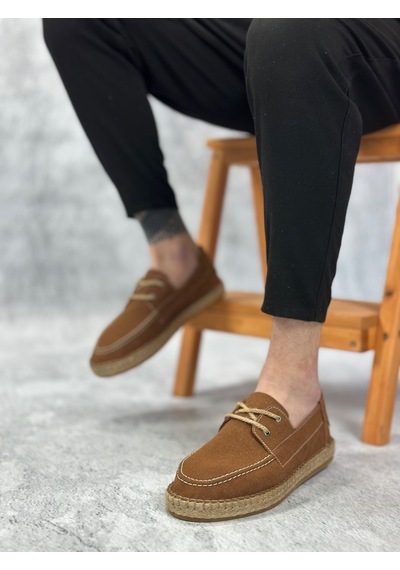 Ba0358 Boa Doğal Deri Tozu Bağcıklı Kauçuk El Yapımı Espadril Taban Taba Renk Erkek Ayakkabı Taba Ba0358 Boa Doğal Deri Tozu Bağcıklı Kauçuk El Yapımı Espadril Taban Taba Renk Erkek Ayakkabı Taba