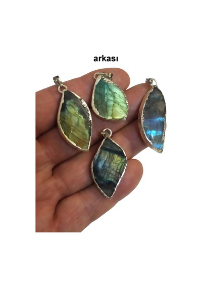 Işıltılı Labradorit Kolye 332-5 Çok Renkli
