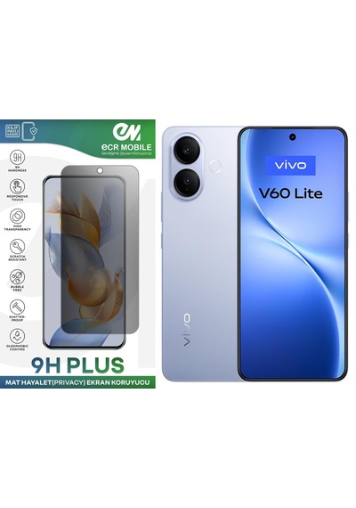 Vivo V60 Lite İle Uyumlu Mat Hayalet Privacy 9h Kırılmaz Nano Ekran Koruyucu