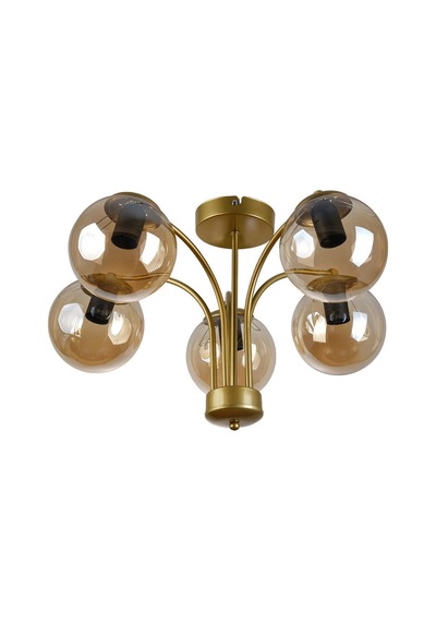 Lora Modern Tasarım Yatak Odası Mutfak Salon Eskitme Renk Bal Camlı 5 Li Avize Eskitme Bal Eskitme Bal
