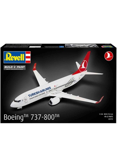 Revell Turkish Airlines Boeing 737-800 Plastik Uçak Maket Kiti 1:144 Ölçek 63 Parça