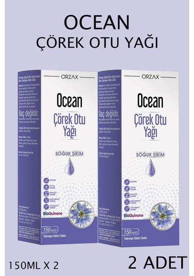 Çörek Otu Yağı Soğuk Sıkım 150 Ml 2 Adet