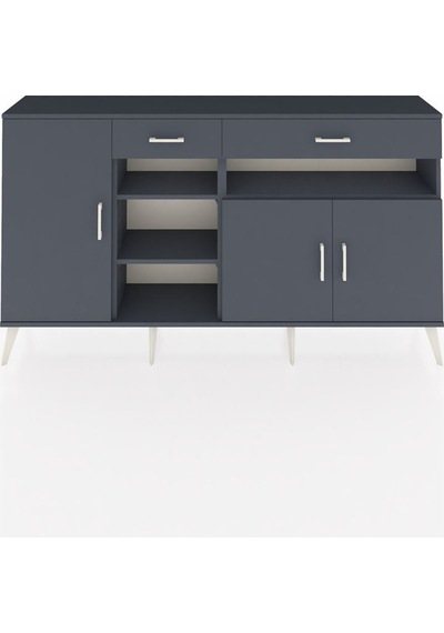 Arges Konsol 5 Raflı 2 Çekmeceli 3 Kapaklı 176x30x99 Antrasit-antrasit Antrasit - Antrasit Arges Konsol 5 Raflı 2 Çekmeceli 3 Kapaklı 176x30x99 Antrasit-antrasit Antrasit - Antrasit