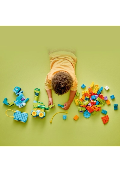 LEGO® DUPLO® Kasabası 3’ü 1 Arada Tekerlekli Dinozorlar 10451 - 3 Yaş ve Üzeri Çocuklar için Eğitici Oyuncak Yapım Seti (108 Parça)
