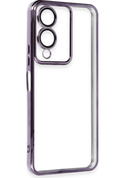 Vivo Y17s Kılıf Razer Lensli Silikon - Mor -
