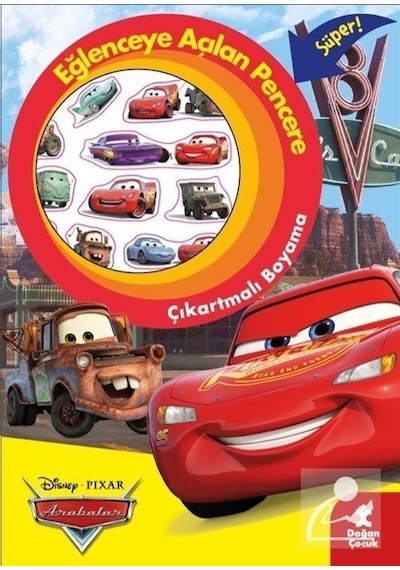 Disney Pixar Arabalar Eğlenceye Açılan Pencere Çıkartmalı Boya...