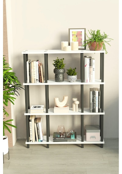 Venora 4katlı Modern Kitaplık Dekoratif Çok Amaçlı Kitaplık Ve Organizer Çok Raflı Düzenleyici Beyaz Venora 4katlı Modern Kitaplık Dekoratif Çok Amaçlı Kitaplık Ve Organizer Çok Raflı Düzenleyici Beyaz