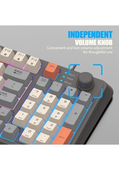 Miaxtreme K82 Numerik Tuş Süper Hafif Süper Sessiz Gaming & Office Göstergeli Ses Ve Rgb Kontrol Oyuncu Klavye