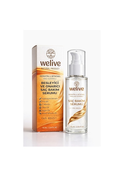 Keratin & Biotin Saç Bakım Serumu Yağ Bazlı 75 Ml