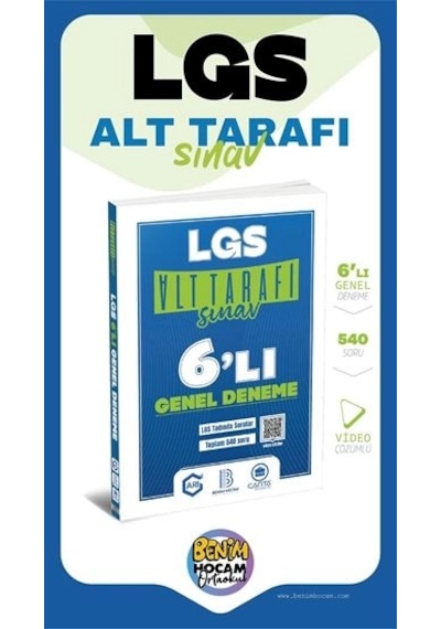 Lgs Alt Tarafı Sınav 6 Lı Genel Deneme Benim Hocam- Arı- Çanta Yayınları Ortak Denemesidir