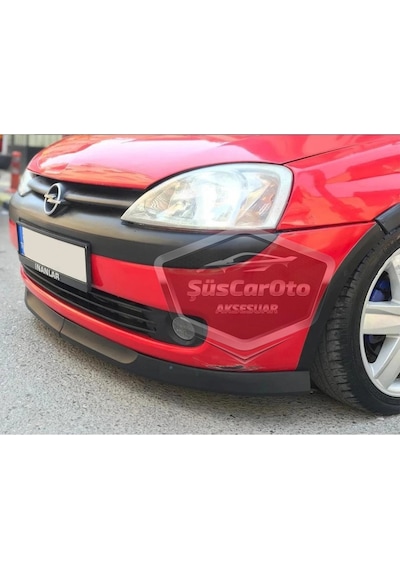 Opel Corsa C 2000-2006 Uyumlu Üniversal Astra H Lip Esnek Ön Lip 2 Parça Tampon Altı Dil Karlık Ön Ek 00 Şüscaroto Aksesuar