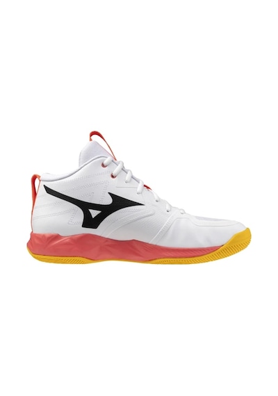 Mizuno Wave Momentum Pro Mıd Unisex Voleybol Ayakkabısı Beyaz / Turuncu Çok Renkli
