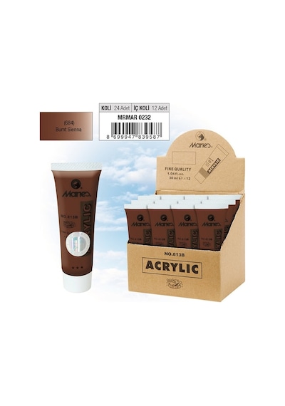 Maries Akrilik Boya 30 Ml Durnt Sıenna 684 813b Çok Renkli