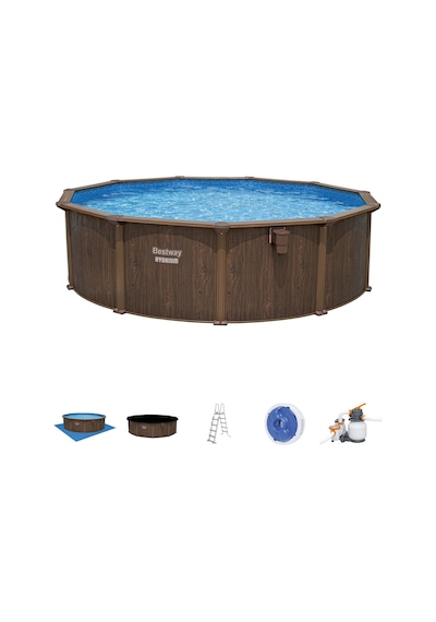 Bestway 561cu Hydrium Çelik Duvarlı Prefabrik Yer Üstü Havuz Seti 4,88 M X 1,32 M