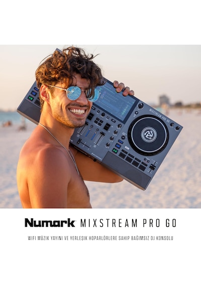 Numark Mixstream Pro Go Wifi Bataryalı Standalone Dj Controller & Hf 125 Profesyonel Dj Kulaklık