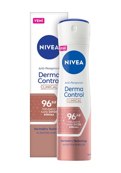 3 Adet Nivea Derma Control Clinical Kadın Sprey Deodorant 150ml