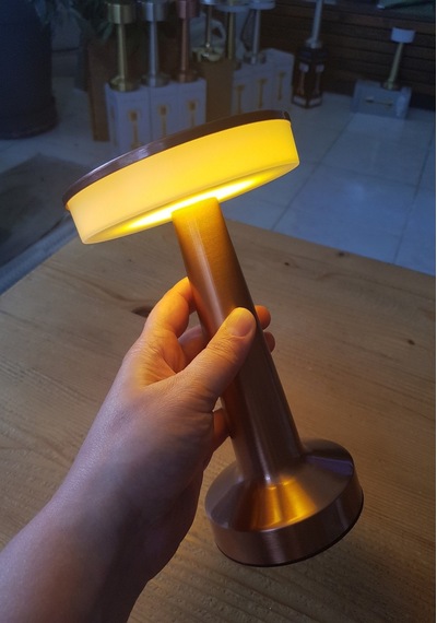 Dokunmatik Masa Ve Gece Lambası Dokunmatik Lamba Abajur Led Şarjlı Masa Lambası Ledli Rose Gold 21cm Gold