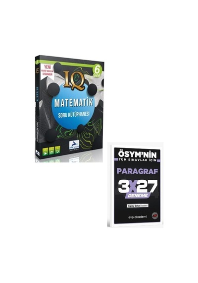 Paraf 2027 6. Sınıf Matematik Iq Soru Kütüphanesi+ Evp Akademi Paragraf