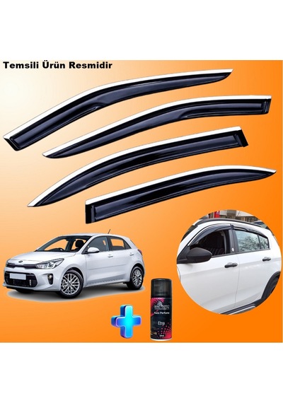 Kia Rio Hb Mügen Cam Rüzgarlığı Abs Nikelaj Krom Cam Rüzgarlığı 2017-2026 + Ebrayn 150ml Koku