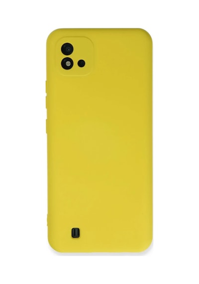 Realme C11 2021 Uyumlu Kılıf Nano İçi Kadife Silikon - Sarı