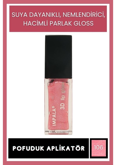 3d Lip Gloss Dudak Parlatıcı No:106