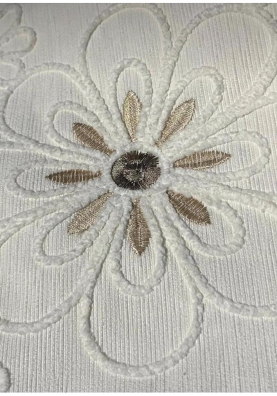 Tek Kişilik Çiçek Desenli Gri Detaylı Yatak Örtüsü Seti 1 Adet Yastık Kılıfı Dahil 180 X 260 895548465189465 Kahverengi