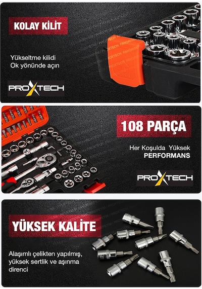 Profesyonel 112 Parça Çok Fonksiyonlu 1/2 Ve 1/4 Cırcırlı Lokma A