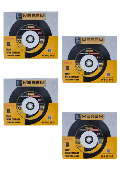 Meşem 4 Kutu 4x10 40 Adet Flap Disk Zımpara 115 X 22 Mm 80 Kum