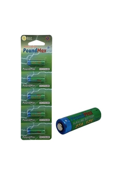 Poundmax 5 Adet 27a, L828, Özel Alkali Pil, 12 V, A27, V27a, Lr27a, Mn27, Gp27a, V27ga Saatler, Uzaktan Kumandalar, Hesap Makinesi, Kompakt, Uzun Ömürlü Ve Yüksek Performans