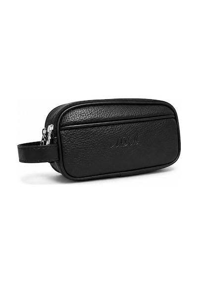 Vıatox Ar-01 Erkek Siyah Suya Dayanıklı Suni Vegan Deri Traşlık Bakım Seyahat El Çantası Portföy/clutch Siyah