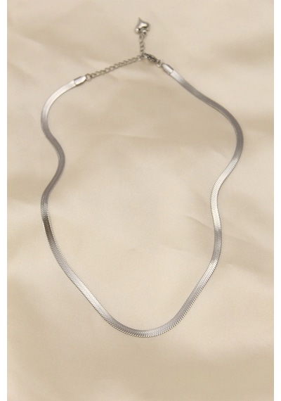 316l Çelik Silver Renk 45 Cm İtalyan Zincir Model Kadın Kolye Çok Renkli