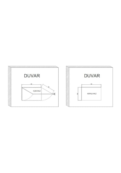 DUVARA MONTE MUTFAK MASASI