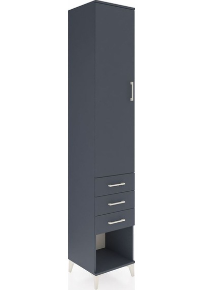 Hyperion Dolap 2 Raflı 3 Çekmeceli Tek Askılı 44x44x243 Antra... Antrasit